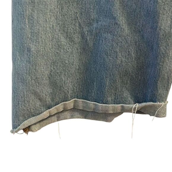 Madewell Women's Wide Leg Crop Jeans Blue Size 24 Exposed Button - Picture 14 of 16